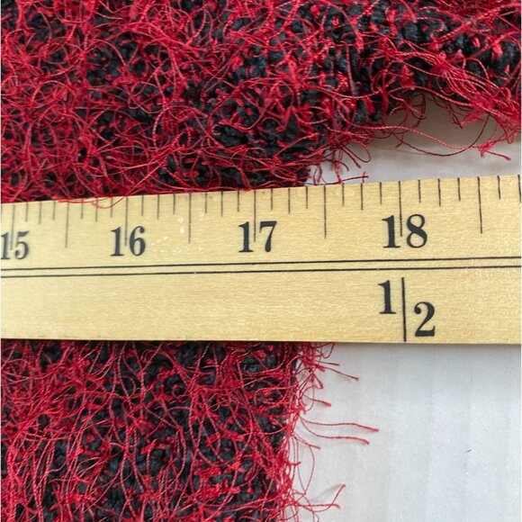 Karen Kane Lifestyle Red & Black Textured Long Sleeve Knit Sweater Size L Y2K - Picture 7 of 9